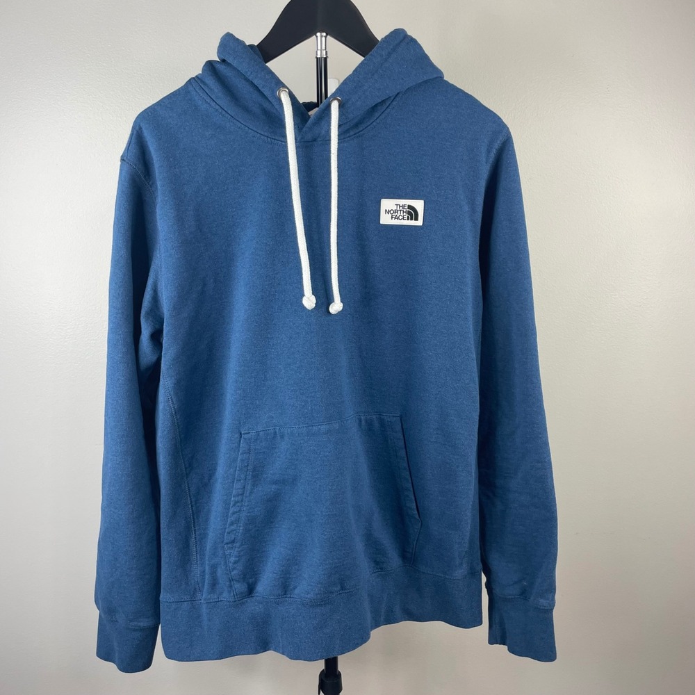 The North Face Heritage Patch Pullover Hoodie Blue Mens Medium NF0A7UNU FA22